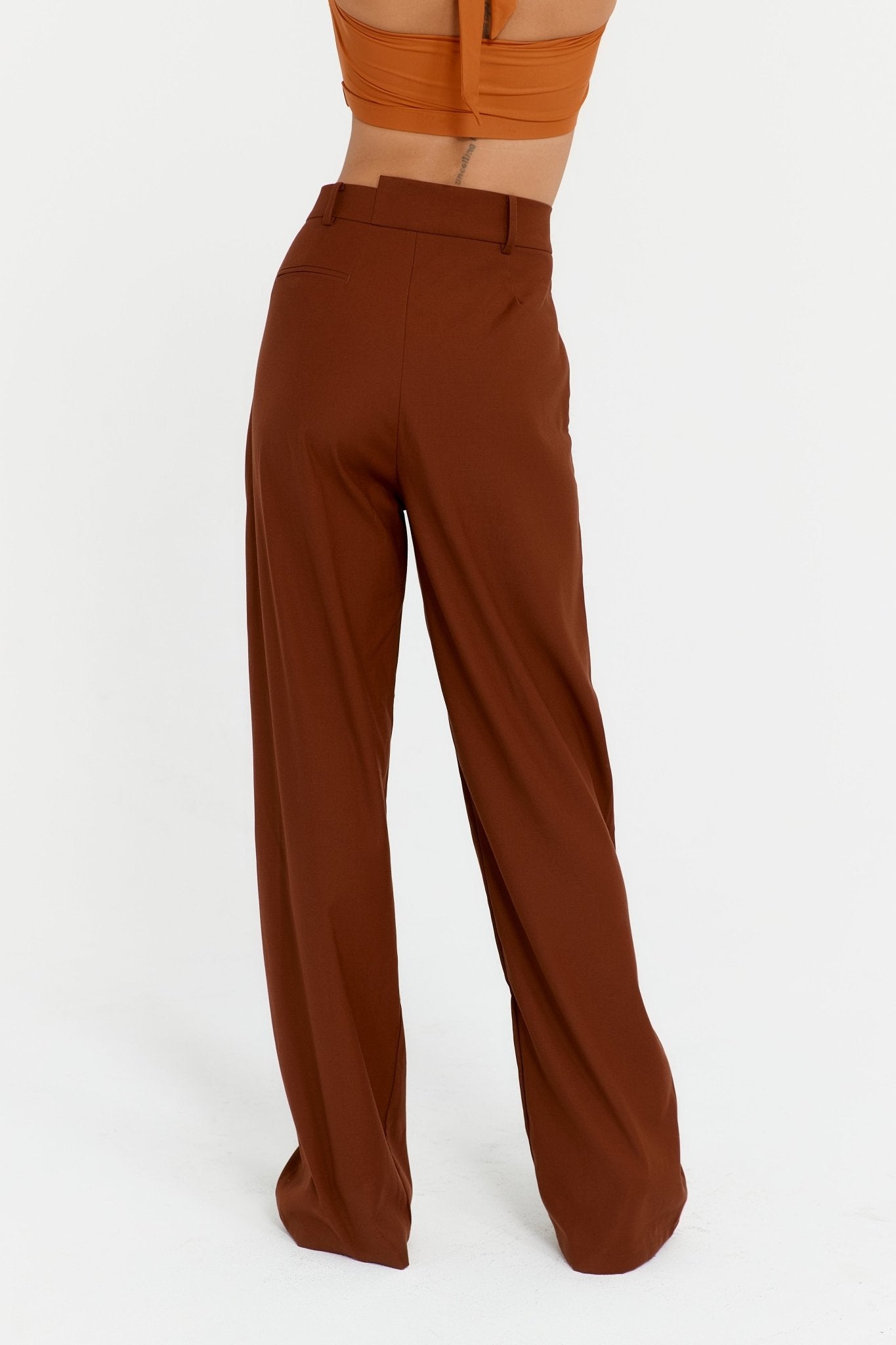 Aria Suit Trousers in Rust - Sincerely Ria