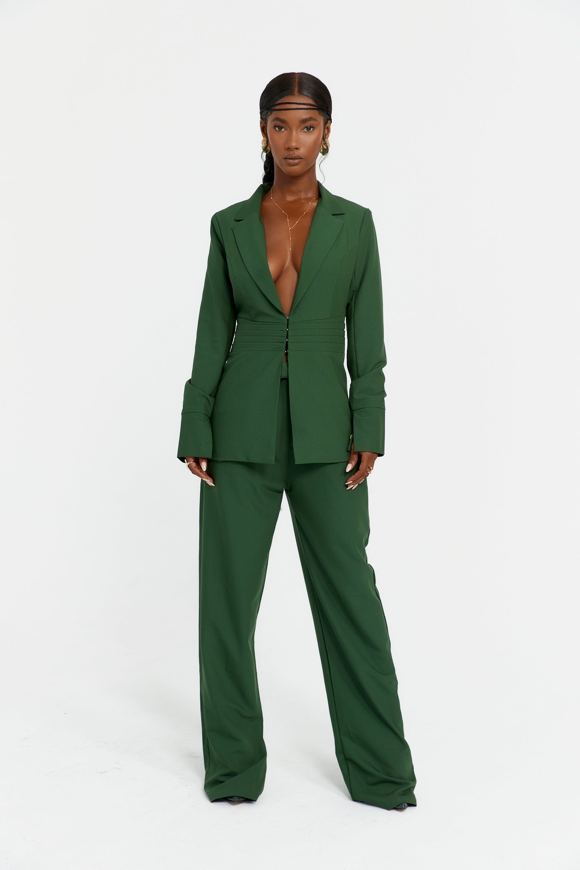 Aria Suit Trousers in Sage - Sincerely Ria