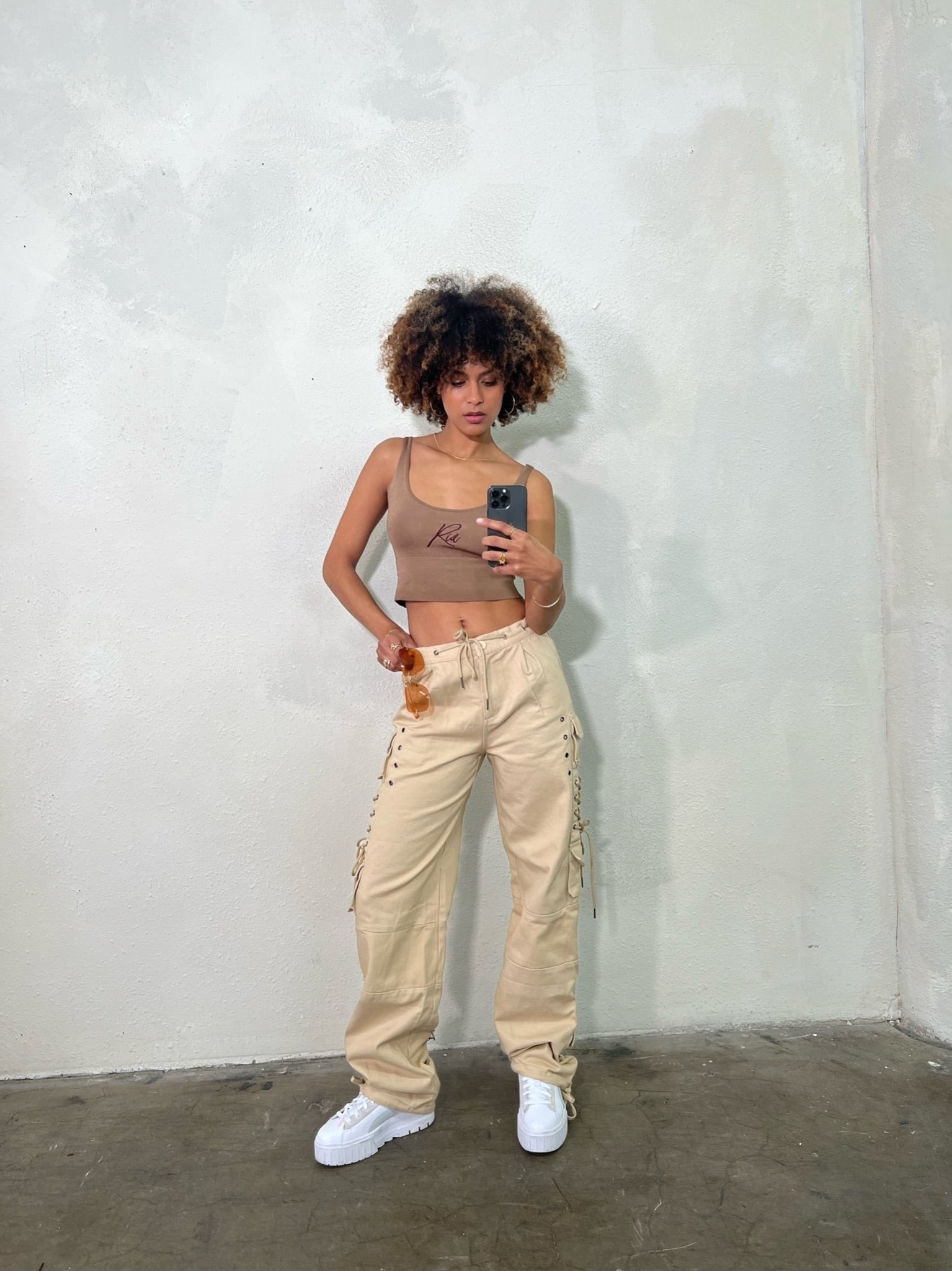 Cam Cargo Pants in Tan - Sincerely Ria