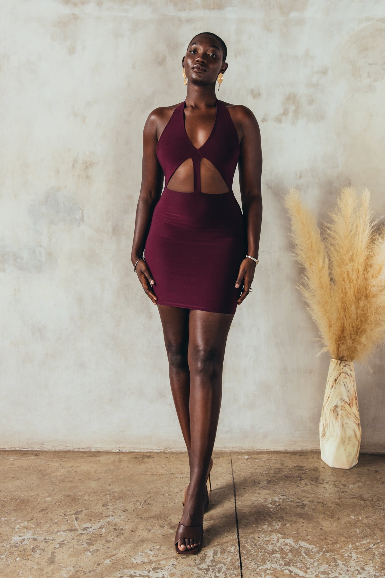 Labé Dress in Wine - Sincerely Ria