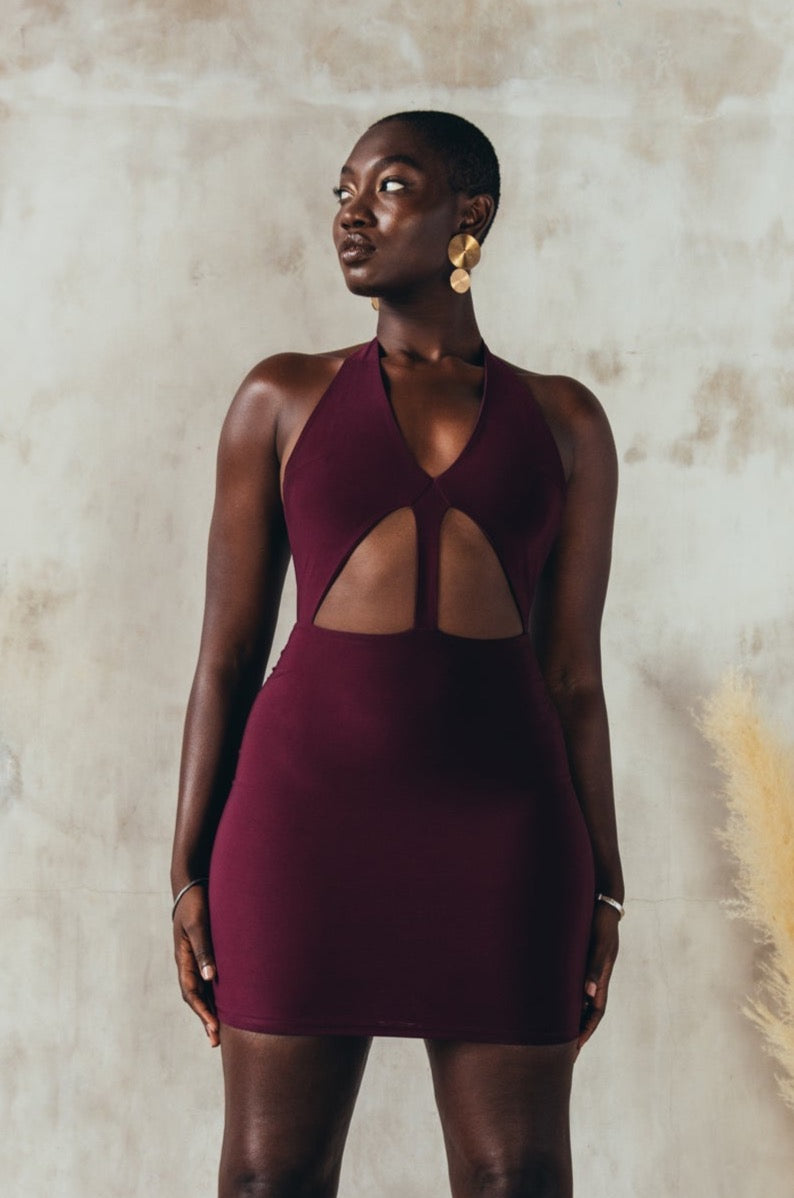 Labé Dress in Wine - Sincerely Ria